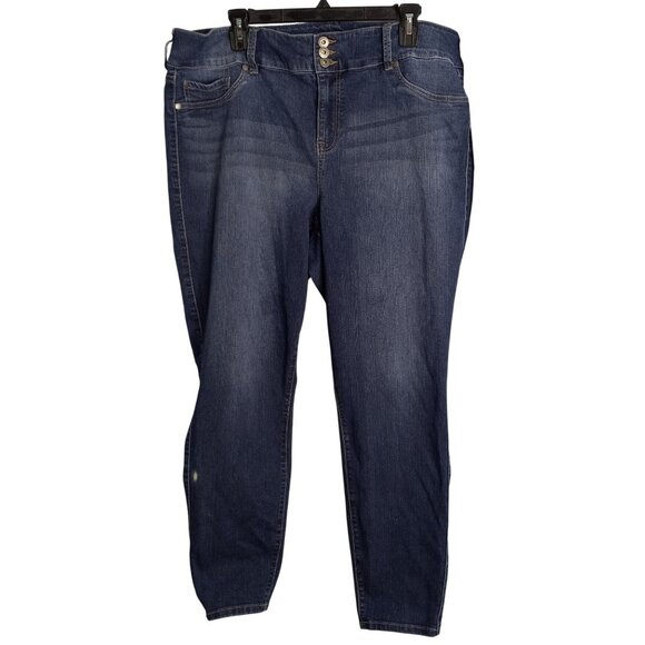 Torrid Size 22R Jegging Super Stretch Denim Women Blue Skinny Jeans Cotton Blend - Picture 1 of 13